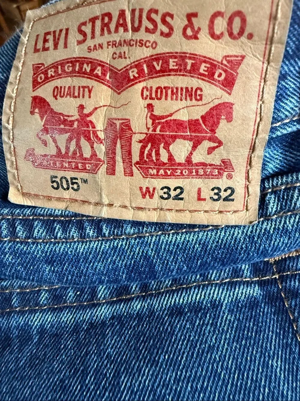 Levi Mens 505 Regular Fit Sz 32/32